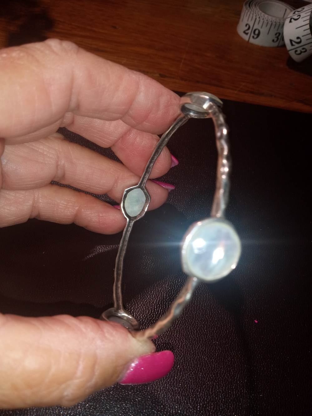 Silpada Silver Bracelet with Mother Of Pearl Accents